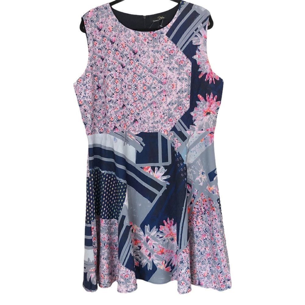 Suzanne Betro Plus Size Sleeveless Floral Dress Size 1X